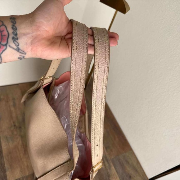 Marc Jacobs The Director Tote Shoulder Bag Leather Beige Pink - Picture 16 of 16